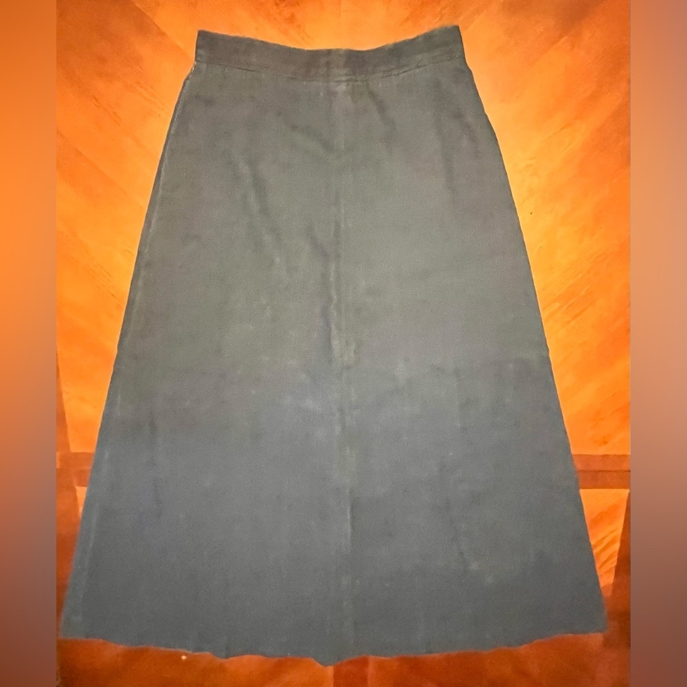 VINTAGE Handmade Denim Maxi Skirt A Line SMALL